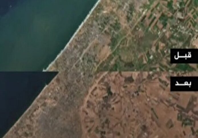 صور الأقمار الصناعية قبل وبعد الهجوم الإسرائيلي على غزة + فيديو