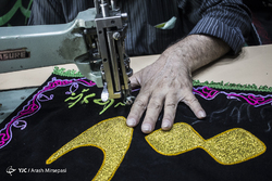 کارگاه دوخت لباس مراسم شیرخوارگان حسینی در مشهد