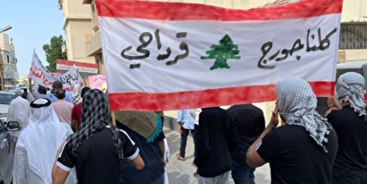 Bahraini protests against the Yemeni war and support for the Lebanese minister