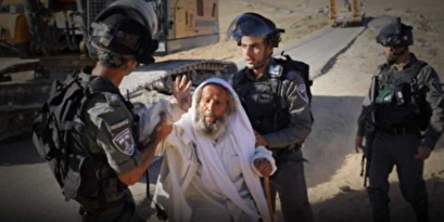 The martyrdom of an elderly Palestinian after being taken over by a Zionist vehicle