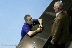 تمرین حریفان ایران در لیگ ملت‌های والیبال با حضور وزیر ورزش