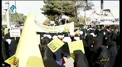 شعارهای ضداستکباری مردم در تبریز، اردبیل و ارومیه + فیلم