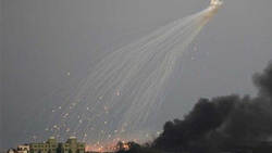 لحظه آتش سوزی یک ساختمان در اسرائیل، پس از برخورد موشک فلسطینی به آن + فیلم