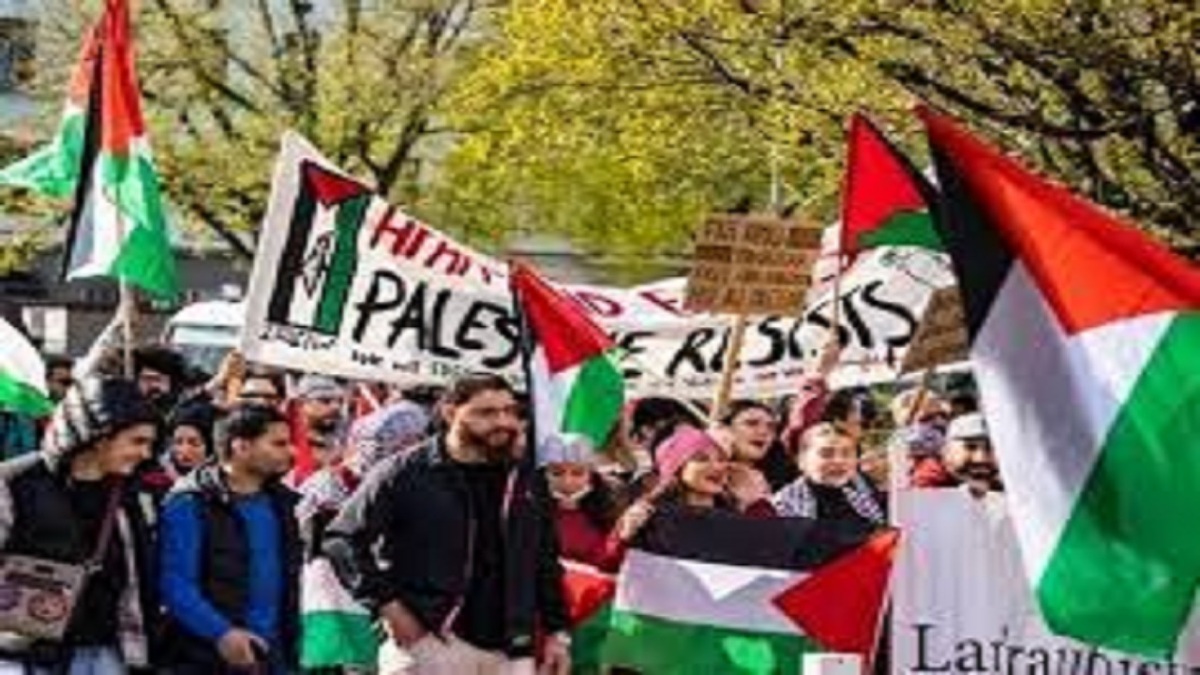 تجمع حامیان فلسطین نزدیک خانه جیک سالیوان + فیلم